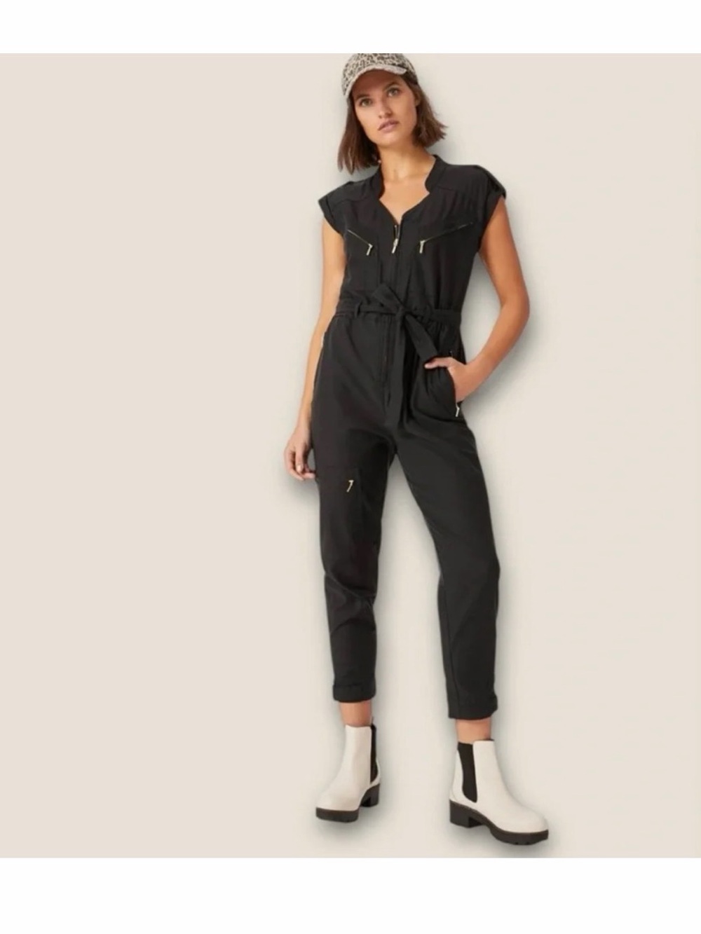 Anthropologie Halsey utility jumpsuit plus 1x